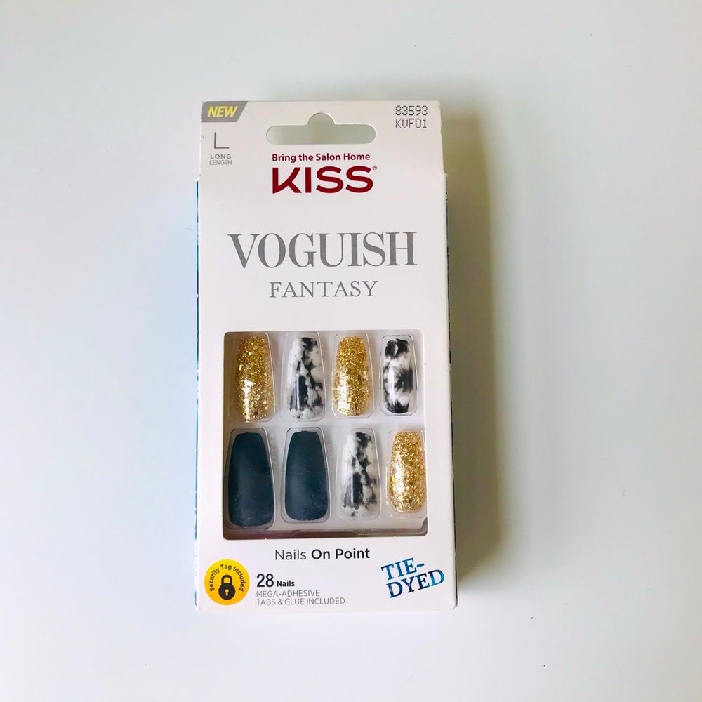 Kiss Voguish Fantasy Nails Tie-Dyed Long, NIB